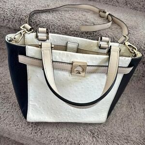 kate spade Beige and Black Structured Tote